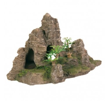 TRIXIE Грот "Скалы с пещерой с растениями" 22см пластик